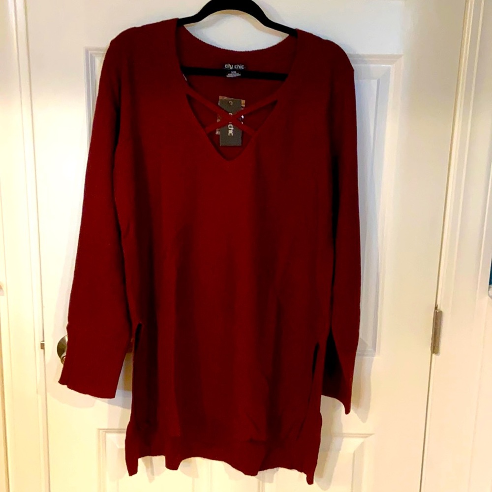 Plus size sweater tunic
